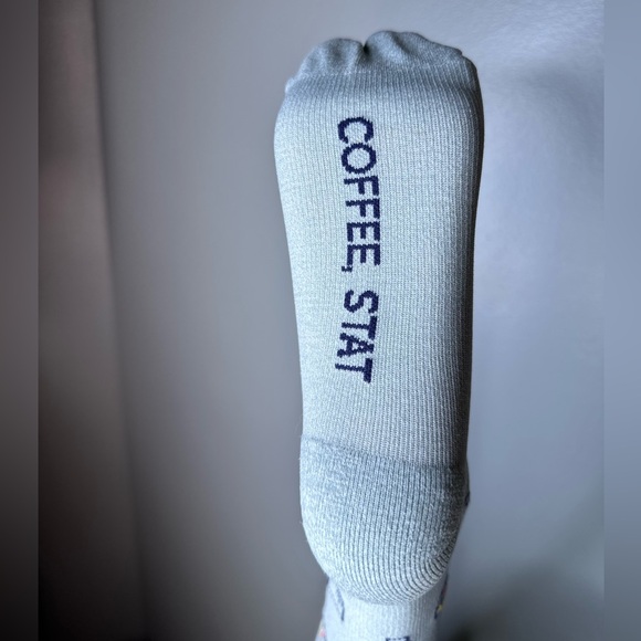 FIGS Compression Socks Size Small S Coffee STAT Donuts nursing medical grey - Picture 6 of 7